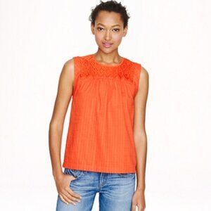 J. Crew embroidered bib sleeveless top 0